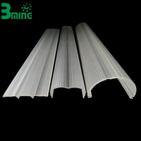 Diffuseur de lumière LED professionnel Bming Optical en PC extrudé, lentille linéaire en PMMA pour éclairage de culture, style japonais, moderne, européen, pour intérieur