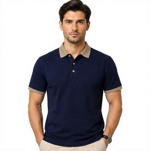 Polo Personalizado Bordado para Hombre, Corte Ajustado, Manga Corta, Cuello en Contraste, Uniforme Casual - Product Image 4
