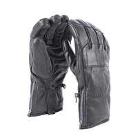 Gants de sport imperméables coupe-vent d'extérieur Gants de ski en peau de chèvre avec logo personnalisé pour snowboard Gants en cuir pour hommes