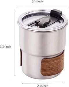 Custom Logo Portable Stainless Steel Tumbler Anti-Scald <b>Coffee</b> and Beer Mug With Lid for School and Outdoor Travel - Product Image 3