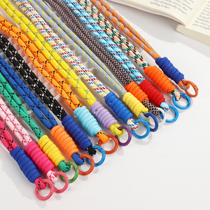 <b>Lanyard</b> With Colorful Beads And Carabiner Clip Red Blue Black <b>Polyester</b> Rope Phone Strap Anti Lost Design - Product Image 6
