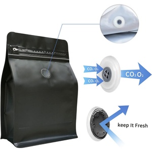 Bolsas de Café con Válvula y Cierre, Personalizadas con Logotipo, de Aluminio Mate Negro, para Empacar Granos de Café, Reciclables, de Grado Alimenticio, con Refuerzo Lateral - Product Image 5