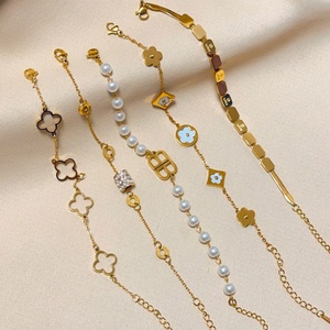 Custom Trendy Luxury Non Tarnish 14k 18k <b>Gold</b> Plated 316l Stainless Steel Designer <b>Bracelet</b> <b>for</b> <b>Women</b> - Product Image 2