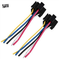 Conector de Relé de 5 Pines Precableado con Arnés de Cableado y 5 Cables Codificados por Colores para Automóviles, Camiones, 12V 40A SPDT, Estilo Bosch