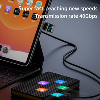 90 Derece USB C Adaptörü Dik Açılı U Şekilli Tip C Adaptör 40Gbps Veri Aktarımı PD 140W USB4.0 8K 60Hz Video Thunderbolt 3/4 için