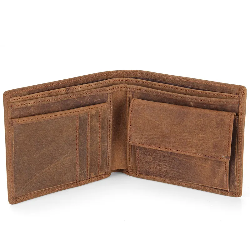 BALIYA Factory Price Mens Card Holder Wallet Genuine Leather Bifold Man Rfid Wallet