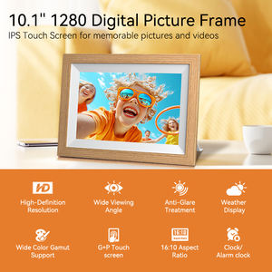 Marco de Fotos Digital WiFi de 10 Pulgadas de Madera MDF con Pantalla Táctil IPS, <span class=keywords><strong>Calendario</strong></span> Familiar Inteligente a través de la Aplicación Frameo, Venta al por Mayor - Product Image 2