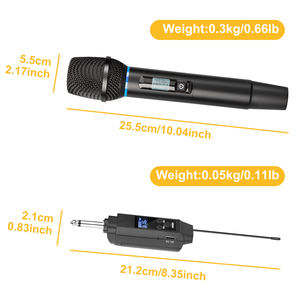 KX4 Micrófono de mano portátil profesional Micrófono dinámico inalámbrico para representaciones teatrales Karaoke Canto - Product Image 2