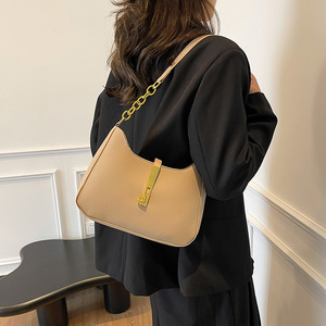 Sac à bandoulière en cuir noir 2026 avec chaîne dorée et fermeture éclair – Sac à main élégant pour femme, idéal pour le travail, les soirées et l'usage quotidien - Product Image 6