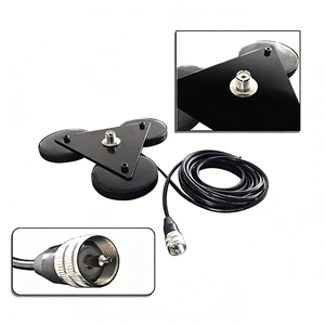 Support magnétique 390 avec câble coaxial RG58 de 4 m et connecteur UHF femelle pour émetteur-récepteur mobile de véhicule CB - Product Image 1