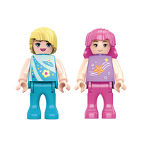 Mignonne jeu de briques en plastique ABS, boutique pour enfants, blocs de Construction éducatifs pour enfants