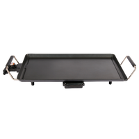 Barbecue Grill Plaque Chauffante XH-5229 Multifonctionnel Rotatif Électrique Marbre Noir Aluminium OEM PTFE Sans Pièces De Rechange Famille BBQ 52
