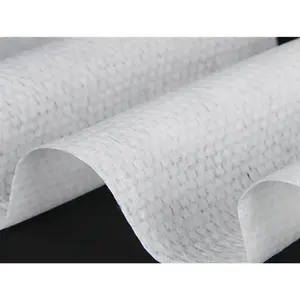 Pabrik timbul atau polos 50% poliester 50% viscose kain bukan tenunan kain basah digunakan tisu
