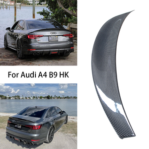 Aileron arrière style A4/S4 B9 B9.5 en fibre de carbone véritable pour coffre 2017-2024 - Product Image 2