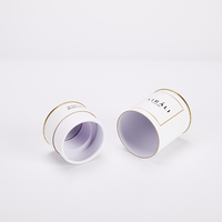 Tube en papier kraft avec estampage à chaud en or sur mesure pour emballage cadeau cosmétique et soins de la peau, vente en gros, haute qualité