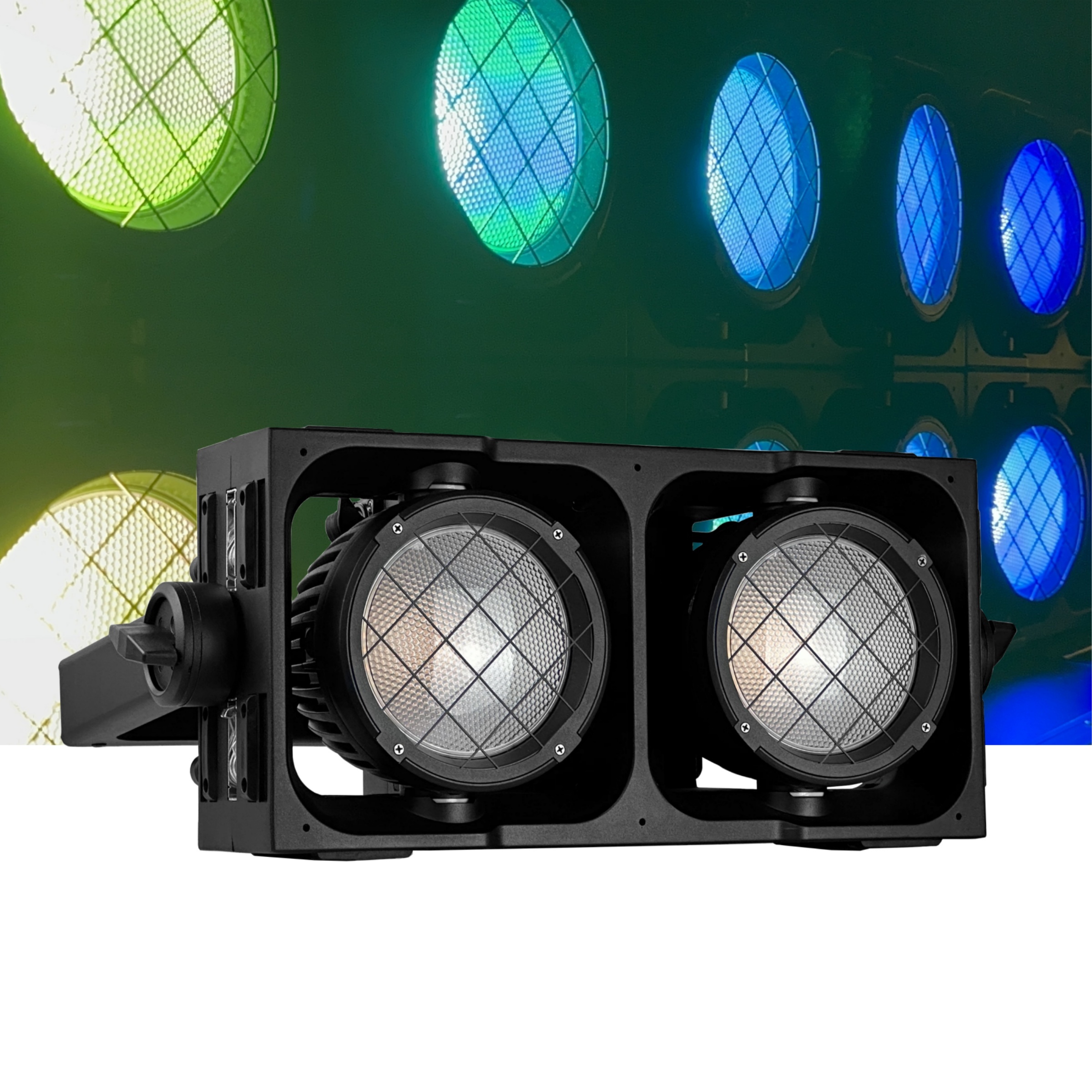 IP65 COB 300W*2 Blinder Light High Brightness RGBA WW Splicing LED Audience Light for Bar Party Wedding Stage Music Show