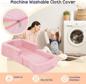 Portable Pink Foldable Toddler <b>Sofa</b> <b>Bed</b> Travel <b>Bed</b> Modern Design for Living Room Bedroom Outdoors - Product Image 4