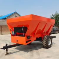 Distributeur de fumier 5/6/8/10CBM monté sur tracteur avec prise de force, largeur de travail de 6 à 13 m, machine à épandre le fumier agricole adaptée aux tracteurs de 70 à 160 CV