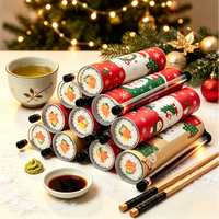 Article Viral TK : Tube à Sushi Stratifié Qualité Alimentaire, Impression Personnalisée, pour Restaurant Omakase, Vente en Gros, OEM, Édition Limitée Noël, Black Friday