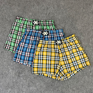 Pantalones <span class=keywords><strong>Aro</strong></span> de Tela Tejida a Cuadros de Algodón - Pantalones Casuales Holgados y Cómodos, Transpirables - Product Image 6