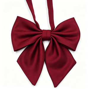 Nœud papillon pré-noué ajustable de couleur unie style JK « Hane » pour uniforme scolaire japonais, accessoire pour chemise d'écolière - Product Image 4
