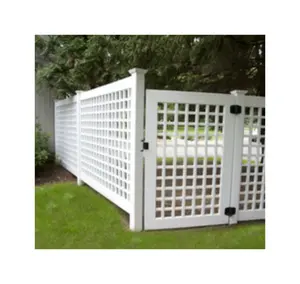Zhenjiang blanc couleur PVC vinyle plastique Latiice clôture pour jardin