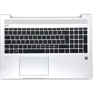For HP ProBook 450 G7 455 G7 Laptop's New Silver Backlit AZERTY Layout France FR PalmRest & <b>Keyboard</b> Computer Parts-L45090-051 - Product Image 1