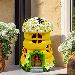 Su geçirmez bahçe açık veranda reçine LED işıkları papatya arı peri ev güneş dekorasyon - Product Image 4