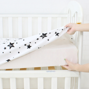 Bộ Đồ Giường Cho Bé Sơ Sinh Thoáng Khí Tùy Chỉnh Giường Cũi Trẻ Em 100% Cotton Hữu Cơ Jersey Tấm Muslin Được Trang Bị Giường Vườn Ươm - Product Image 4