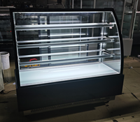 Vitrine réfrigérée commerciale en verre incurvé de 2000 mm pour gâteaux, vitrine de boulangerie, armoire réfrigérée pour café/hôtel/restaurant