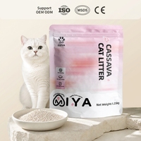 Litière pour chat au manioc anti-odeur, absorption rapide, faible poussière, formule pour des pattes propres, vente en gros, parfum et emballage personnalisés, service OEM ODM