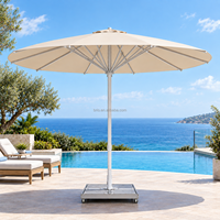 Parasol de terrasse rond en aluminium extra large de 8 m, vente chaude d'usine, ombrage extérieur commercial, taille personnalisée, parasol d'extérieur américain