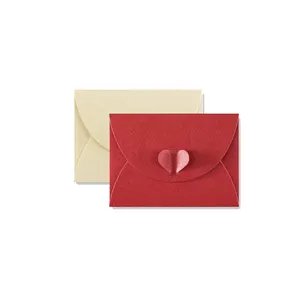 High Quality Large Wedding Photo Fsc Kraft Paper Envelope With Butterfly Button