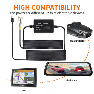 Car step-down cable 3-core time-lapse streaming dashcam 12V to 5V parking monitoring cable L165 - Product Image 3
