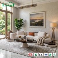Canapé italien de luxe grand format incurvé avec tables d'appoint intégrées et table ronde – Mobilier clé en main pour projets de villas et de manoirs