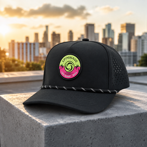 Casquette de golf 5 panneaux avec logo en silicone personnalisé, haute qualité, faible MOQ, fermeture Velcro, séchage rapide, légère, durable, unisexe - Product Image 4