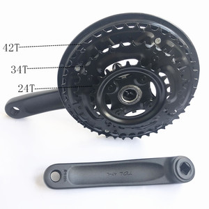 <span class=keywords><strong>Pédalier</strong></span> de vélo réglable 42T/34T/24T Pignon de vélo <span class=keywords><strong>Courroie</strong></span> de chaîne Garde Pignon 3 vitesses - Product Image 4