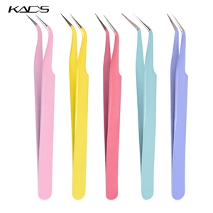 Pinzas de Acero Inoxidable de Alta Precisión con Cabeza Curva KADS para Arte de Uñas, Recogida de Diamantes de Imitación, Manicura, Extensión de Pestañas, Herramienta DIY - Product Image 2