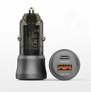 Fabbrica 48W tipo C <span class=keywords><strong>caricabatteria</strong></span> da <span class=keywords><strong>auto</strong></span> trasparente ricarica rapida USB PD in metallo <span class=keywords><strong>caricabatteria</strong></span> <span class=keywords><strong>per</strong></span> <span class=keywords><strong>iPhone</strong></span> Samsung <span class=keywords><strong>per</strong></span> telefoni cellulari Huawei - Product Image 6