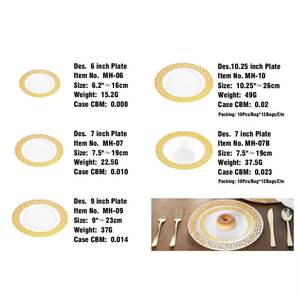 Elegante Juego <span class=keywords><strong>de</strong></span> Vajilla Desechable <span class=keywords><strong>de</strong></span> <span class=keywords><strong>Plástico</strong></span> <span class=keywords><strong>Duro</strong></span> Compostable y Libre <span class=keywords><strong>de</strong></span> BPA, Color Oro Rosa, para Fiestas <span class=keywords><strong>de</strong></span> Cumpleaños y Bodas - Product Image 4