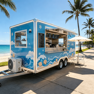 Mobile Coffee <b>Trailer</b> Cart Coffee Truck Coffee Van Mobile Coffee Shop Commercial Business Mobile Kitchen Food <b>Trailer</b> - Product Image 4