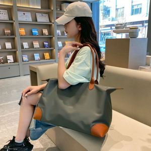 Bolso Tote Impermeable de Oxford con Ribete de Cuero, Gran Capacidad, Asa Superior, Bolso de Hombro para Trabajo y Viajes - Product Image 3