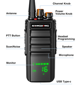 วิทยุสื่อสารแบบอนาล็อก VHF ยี่ห้อ KangLong รุ่น P-860 |   10 วัตต์ |   ระยะทาง 10 กิโลเมตร |   โหมดสแตนด์บาย 5 วัน |   วิทยุสื่อสารทางทะเล 199 ช่อง - Product Image 4