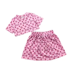 2024 nuove ragazze Tie tye Short Set vestiti per ragazze estive