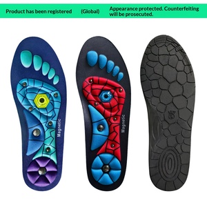 Semelle magnétique en tissu EVA pour massage, confort sportif, soutien de la voûte plantaire, thérapie magnétique des points d'acupuncture du pied, drainage des méridiens, respirante et anti-transpiration - Product Image 3