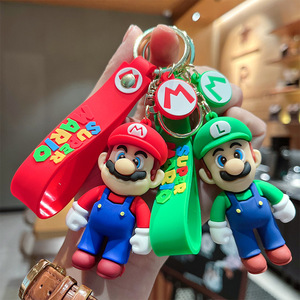Mới Siêu Dễ Thương 3D Hình Đồ Chơi Trò Chơi Linh Vật Mario Bros <span class=keywords><strong>Keychain</strong></span> Phim Hoạt Hình Phim Hoạt Hình Silicone PVC Hình Mario <span class=keywords><strong>Keychain</strong></span> Cho Túi Xách Trẻ Em Số Lượng Lớn - Product Image 1