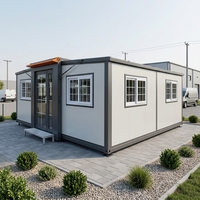 Maison conteneur modulaire préfabriquée à toit plat, à toit en pente, à double pente 20FT 30FT 40FT pour usage résidentiel et bureautique