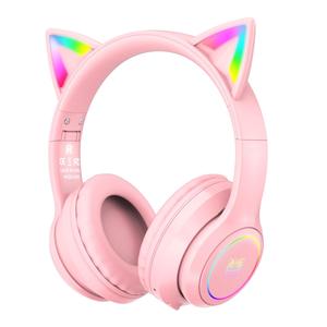 <span class=keywords><strong>ONIKUMA</strong></span>-auriculares inalámbricos <span class=keywords><strong>B90</strong></span> con Bluetooth 5,0, dispositivo de audio con orejas de gato RGB y micrófono - Product Image 3