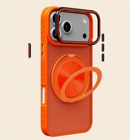 Darbeye dayanıklı manyetik braket 360 rotasyon standı iPhone için kılıf 17 hava 16 16e 15 14 13 12 11 Pro Max artı tutucu standı ile kapak