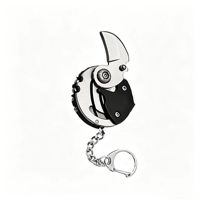 Mini couteau pliant d'extérieur multifonctionnel, couteau porte-clés portable, fabriqué en Chine, Zhejiang